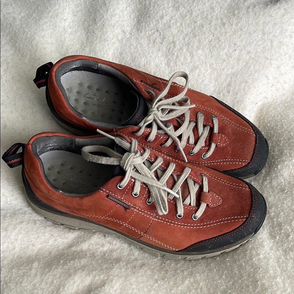 Clarks Brown and Gray Sneakers with Breathable Panels